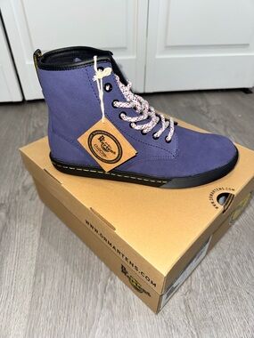 Dr. Martens Bluestone Suede Sheridan 8-Eye High Top Boot